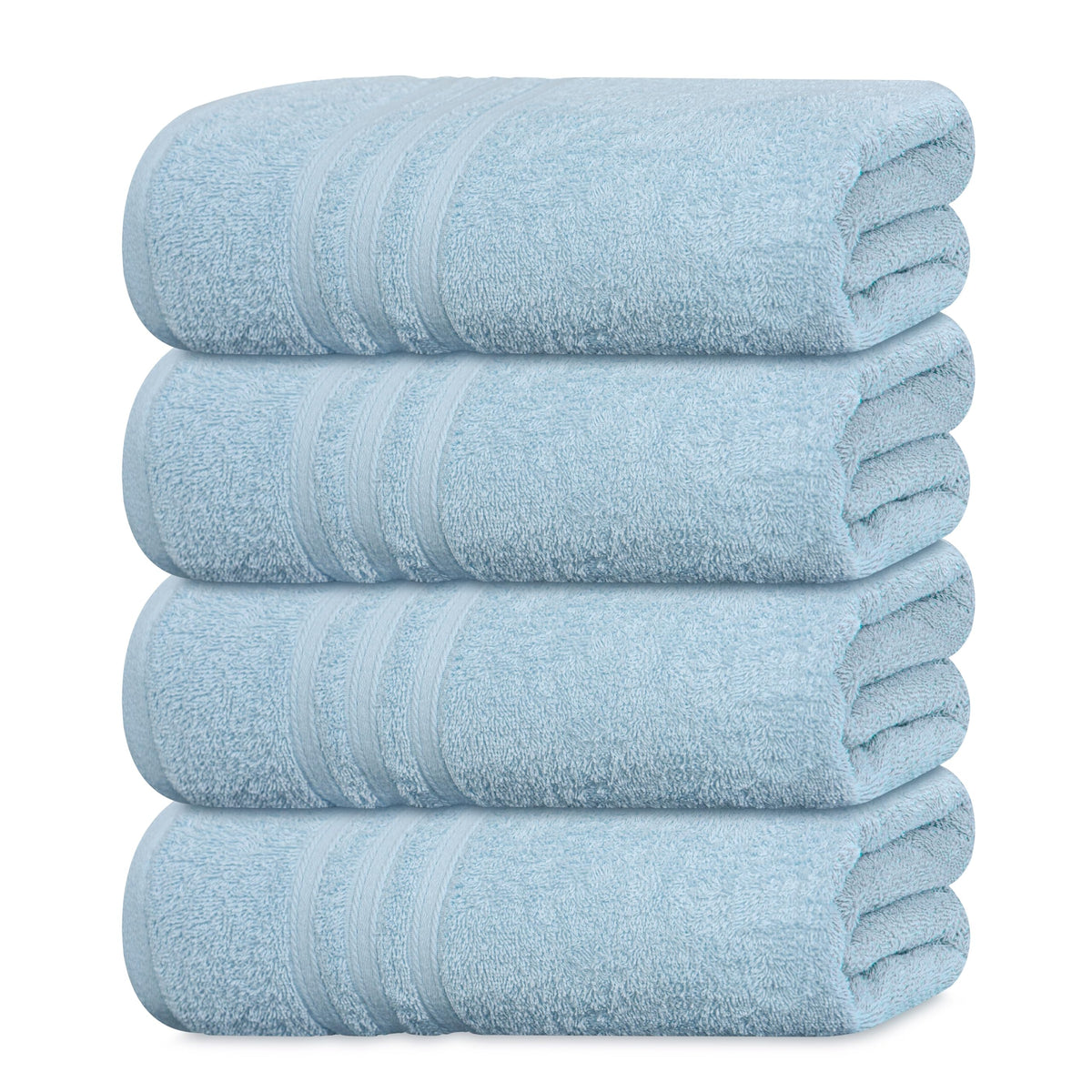 Tens Towels 4 Piece Bath Towels 27x54 Inches, White