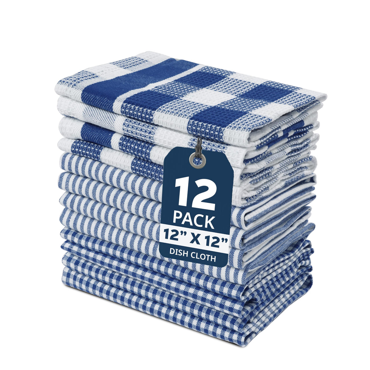 LANE LINEN Dish Towels for Kitchen 100% Cotton Tightly Woven 6 Pack - Olive