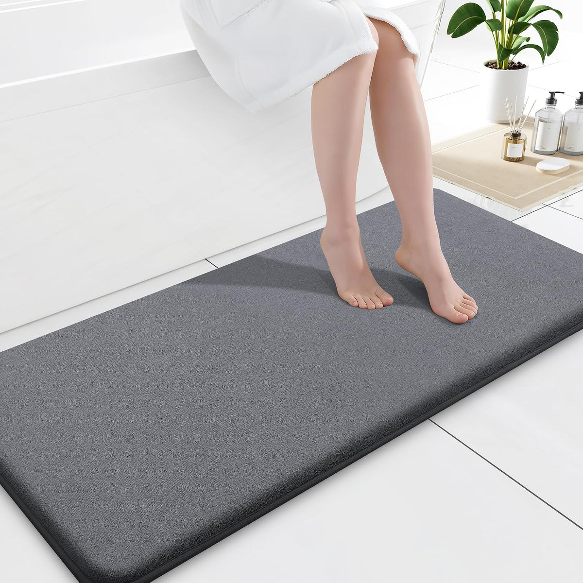 Smiry Memory Foam Bath Mat 30x20, Extra Soft and Absorbent Bathroom Rugs