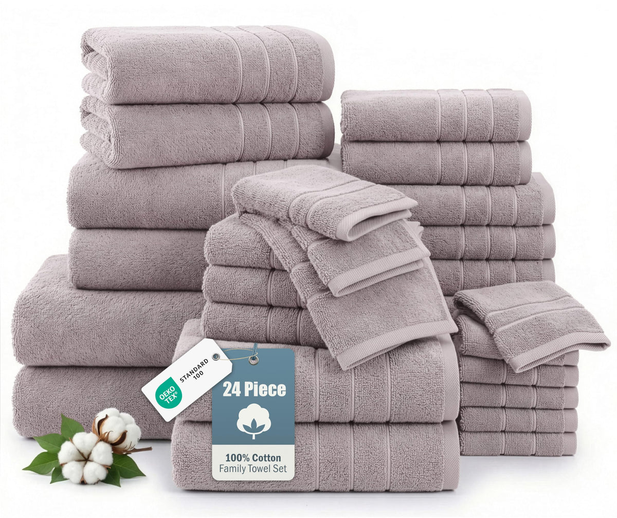 Casa Platino Large Bath Towel Set Absorbent Quick Dry 100% Cotton - White