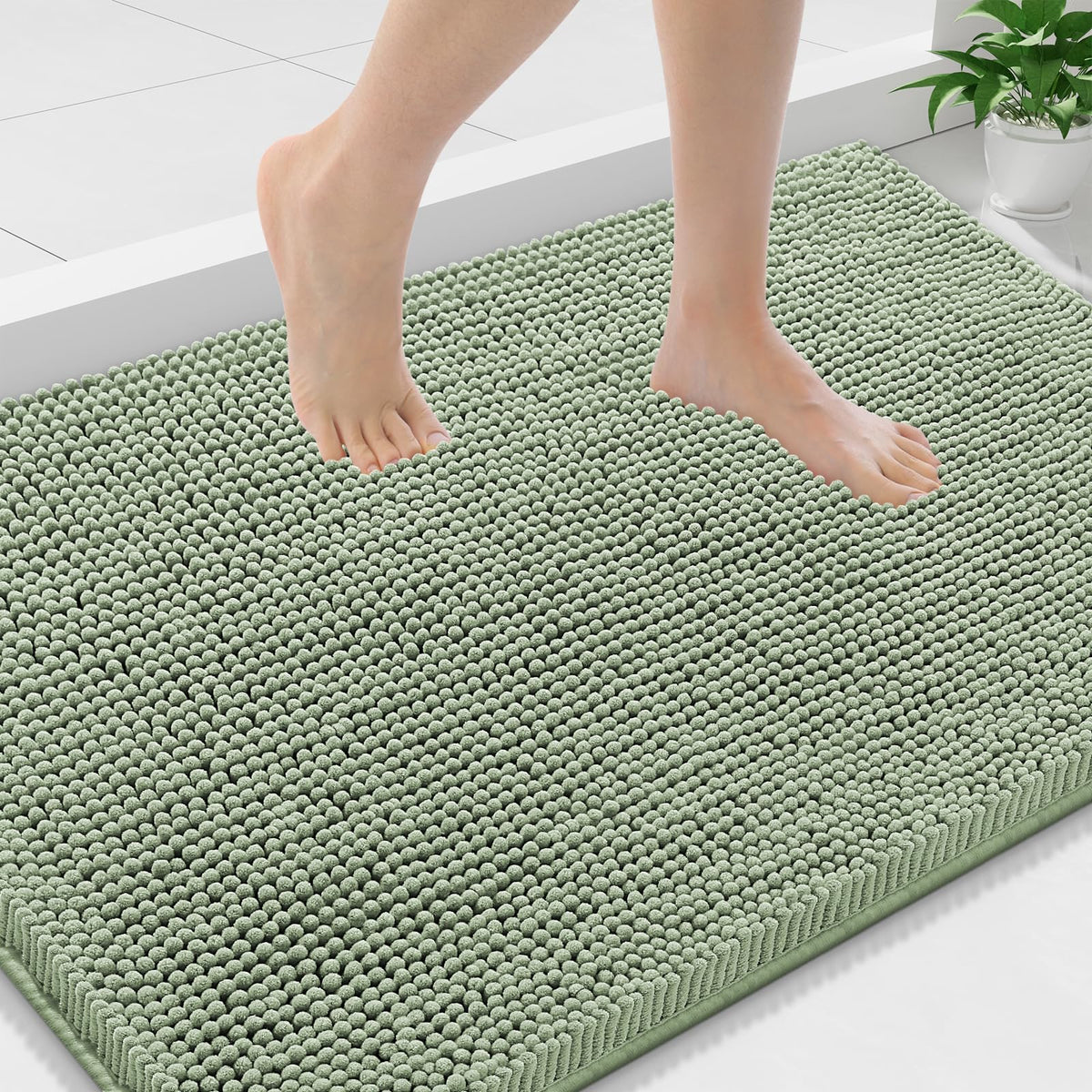 Smiry Bathroom Rugs 30X20, Luxury Chenille Extra Soft Absorbent Bath Mat