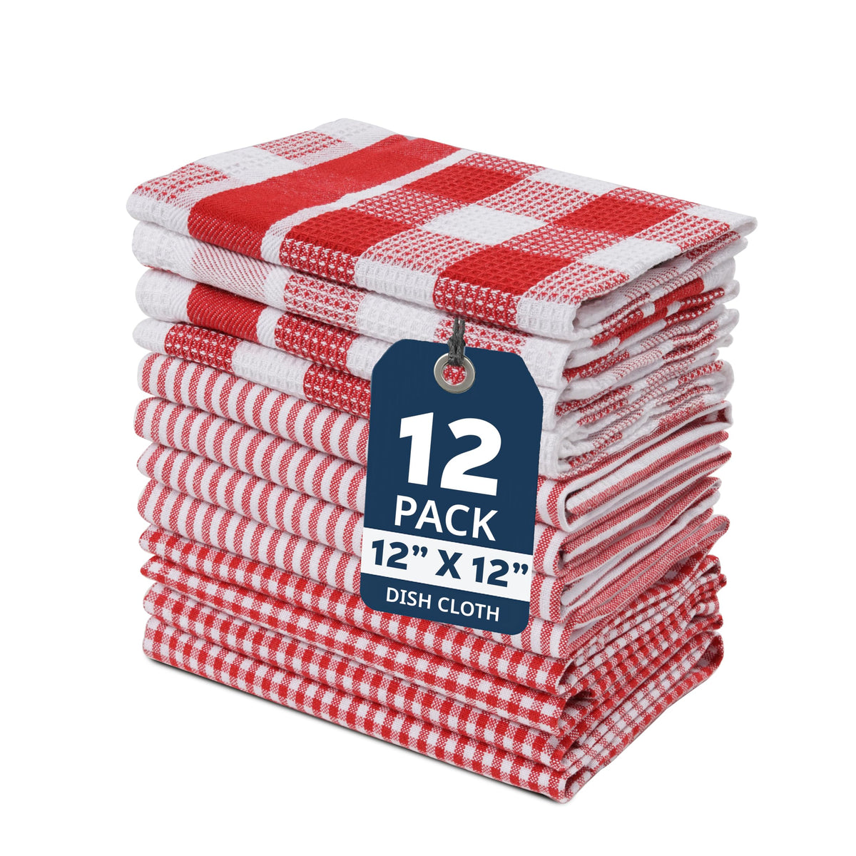 LANE LINEN Dish Towels for Kitchen 100% Cotton Tightly Woven 6 Pack - Olive