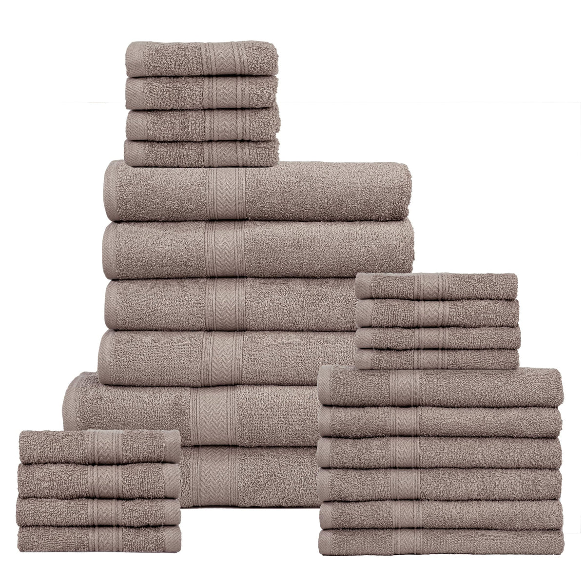 HILLFAIR 900 GSM 100% Cotton Floor Towels - 2 Piece Towels Set - Ocean Blue