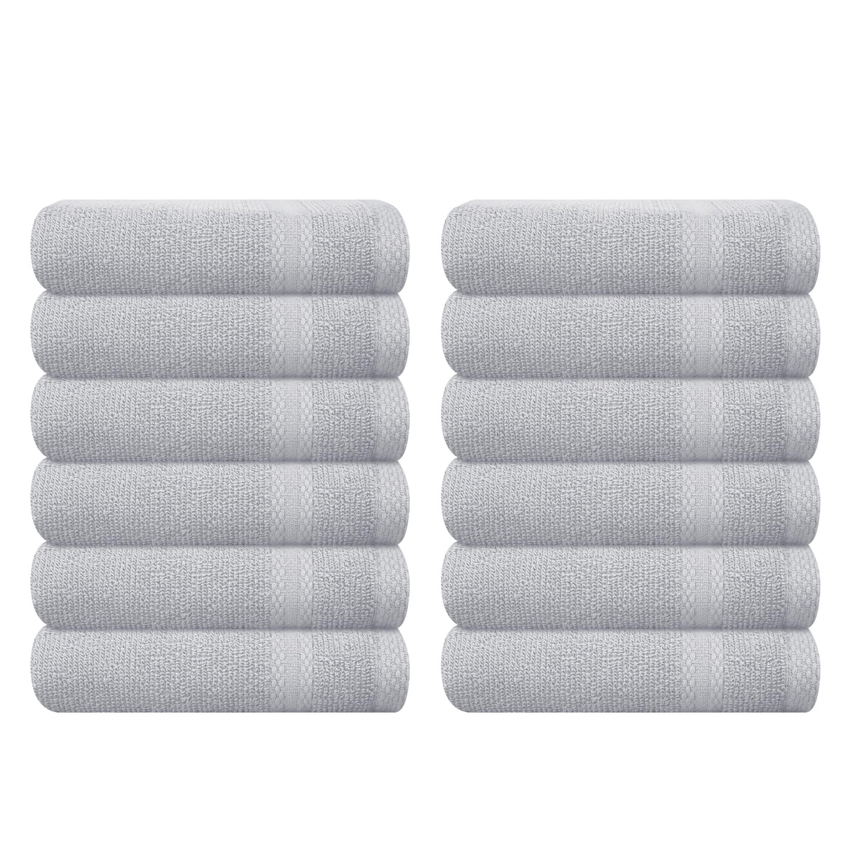 GLAMBURG Ultra Soft 8-Piece Towel Set - 100% Pure Ringspun Cotton, Contains 2 Oversized Bath Towels 27x54, 2 Hand Towels 16x28, 4 Wash Cloths 13x13 - Ideal for Everyday use, Hotel & Spa - Black