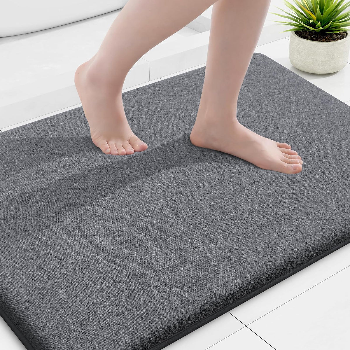 Smiry Memory Foam Bath Mat 30x20, Extra Soft and Absorbent Bathroom Rugs