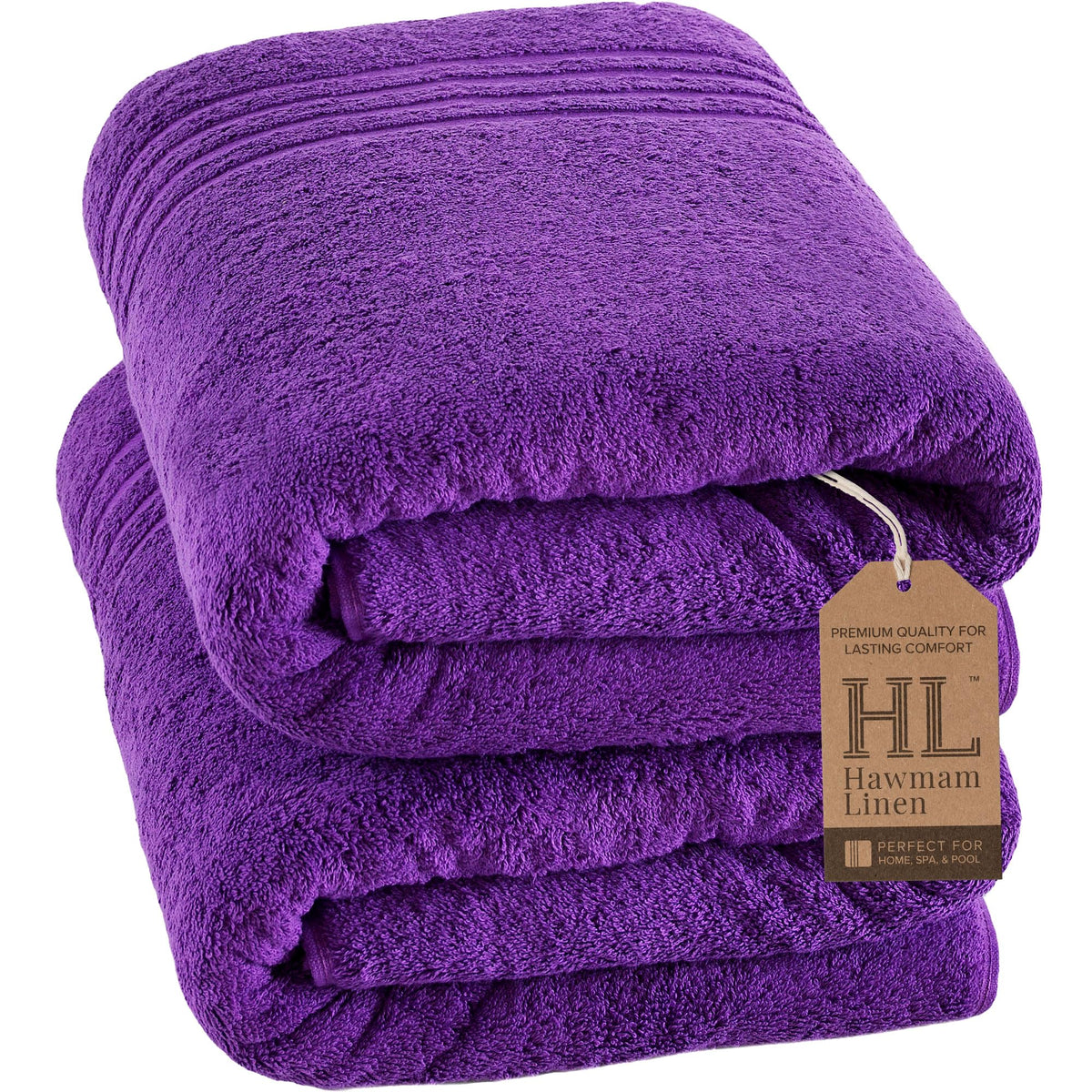 Hawmam Linen White Bath Towels 4 Pack 27 x 54 Inches 100% Turkish Cotton Soft Lightweight and Highly Absorbent Quick Drying Towels, Premium Quality Perfect for Daily Use