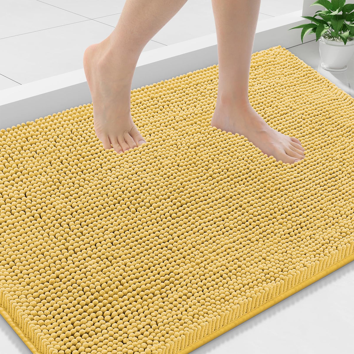 Smiry Bathroom Rugs 30X20, Luxury Chenille Extra Soft Absorbent Bath Mat