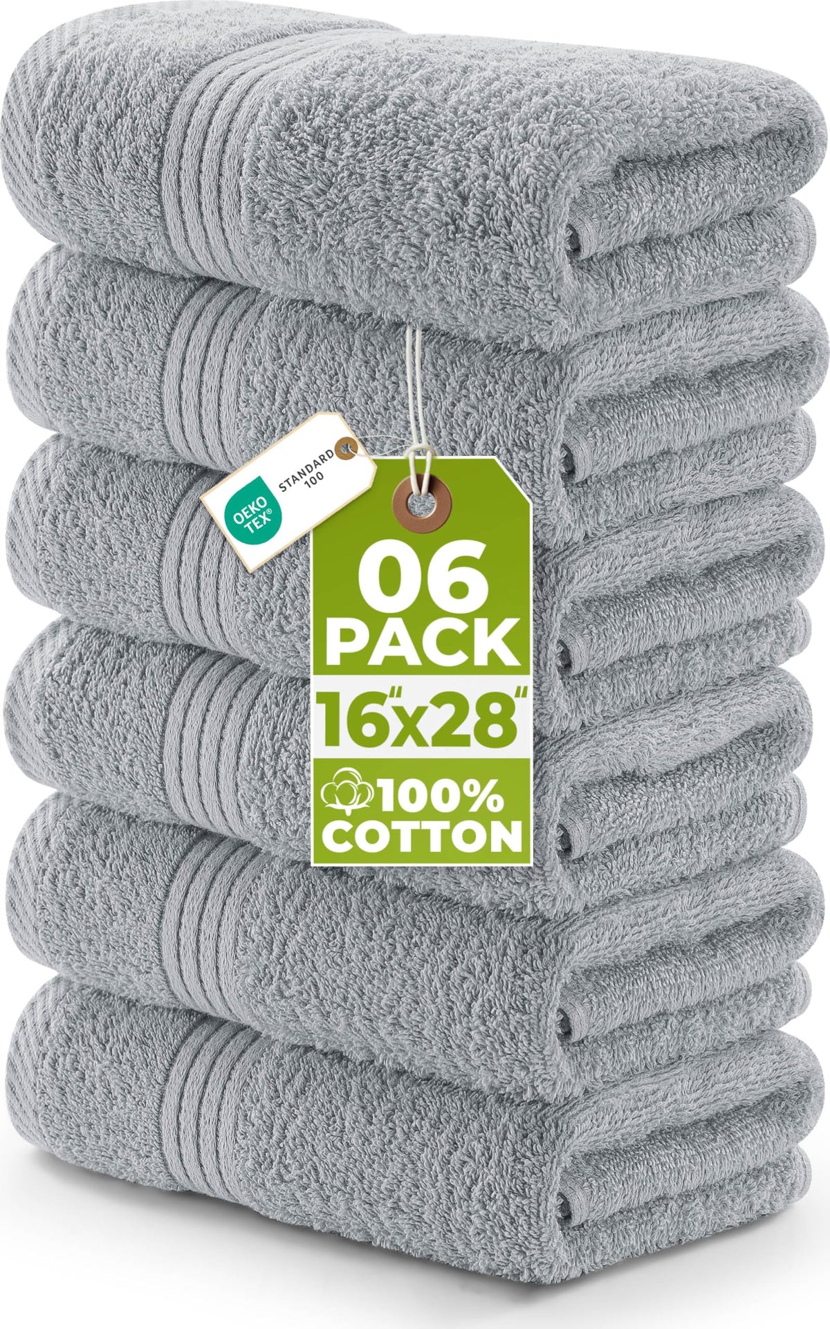 Utopia Towels 6 Piece Hand Towels Set, 16x28 in, 100% Cotton, Navy