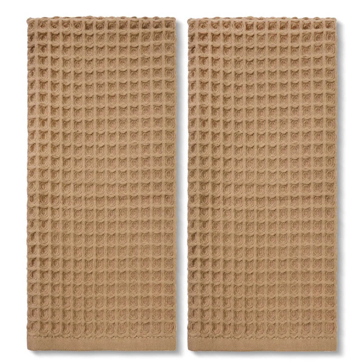 Jacquotha Waffle Hand Towels 2-Piece (Mist White) – Cotton, Quick Dry, Lint Free, 13” x 29”