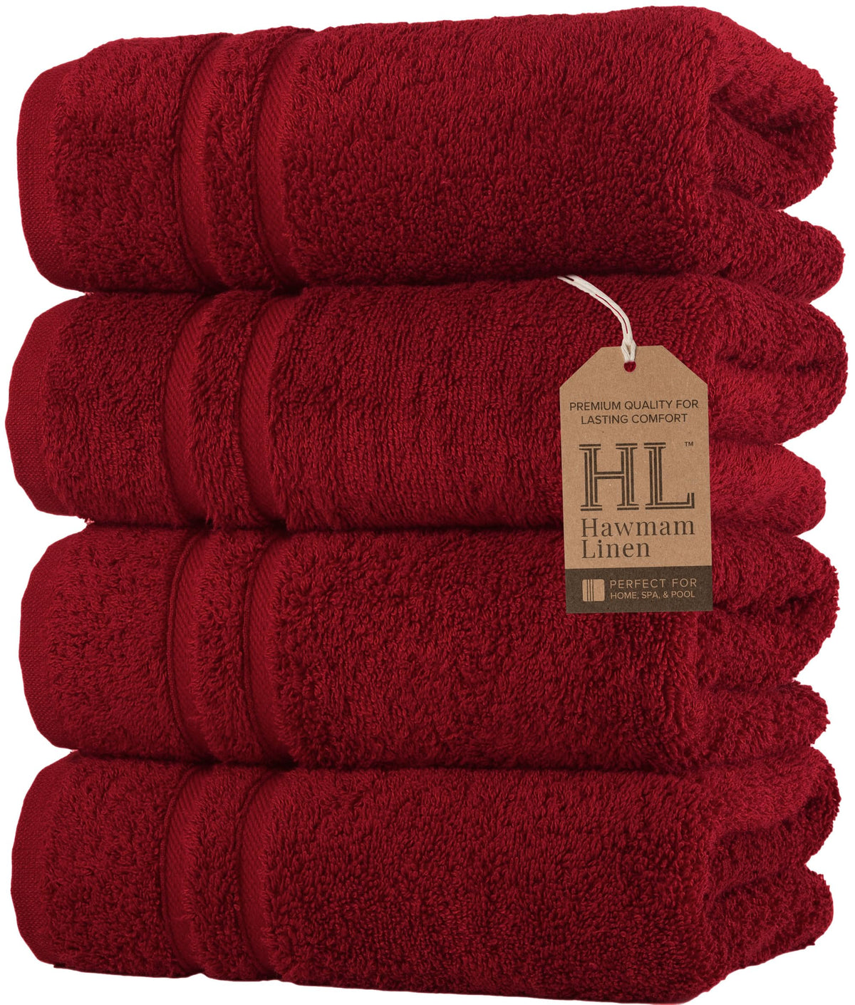 Hawmam Linen White Bath Towels 4 Pack 27 x 54 Inches 100% Turkish Cotton Soft Lightweight and Highly Absorbent Quick Drying Towels, Premium Quality Perfect for Daily Use