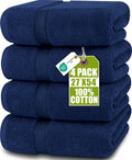 Utopia Towels 4 Pack Premium Bath Towels, 27x54 in, 600 GSM Cotton Navy Blue