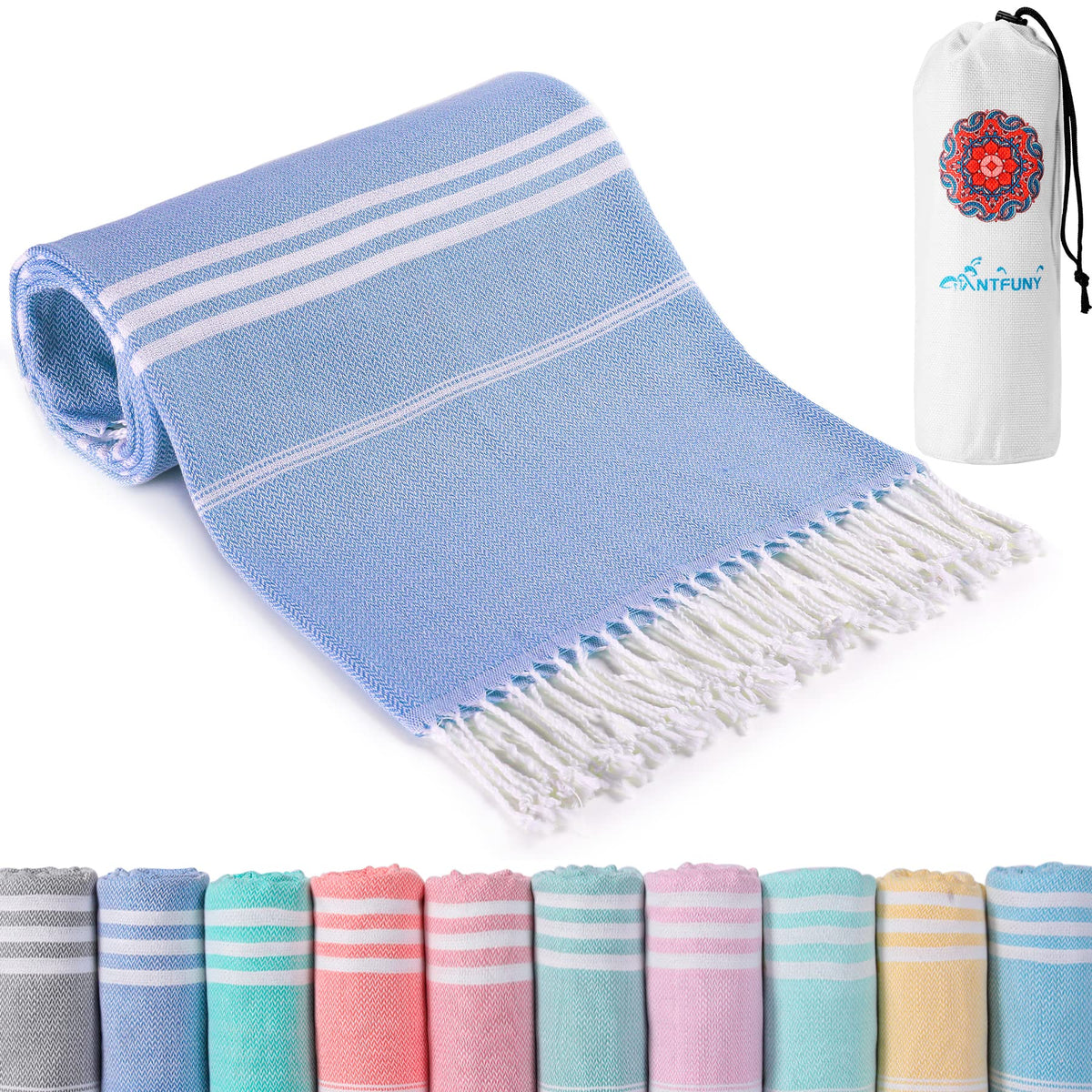 Turkish Beach Towels Vacation Essentials Quick Dry Sand Free Soft Absorbent Adult Oversized Bath Pool Swim Long Towel Lightweight Thin Fast Drying Over The Chair Towel Sand Repellent Anti Yellow