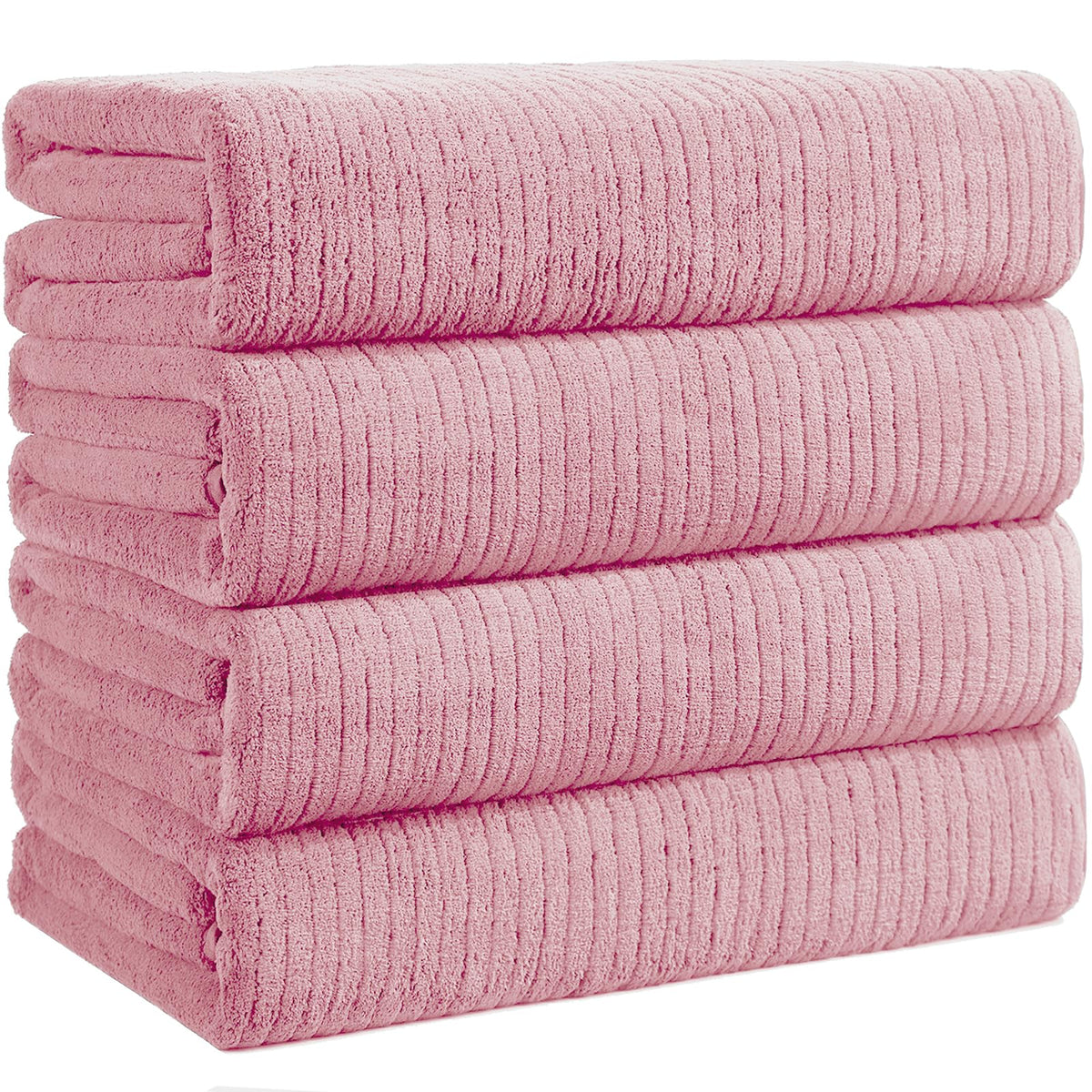 4 Pack Bath Towels Set 35 x 70in Extra Large, Ultra Soft Microfiber