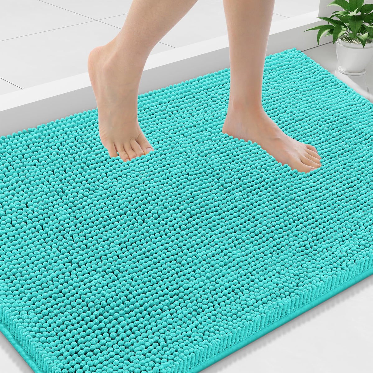 Smiry Bathroom Rugs 30X20, Luxury Chenille Extra Soft Absorbent Bath Mat