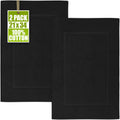 Utopia Towels Cotton Bath Mat, 21x34 in, 2 Pack, Grey