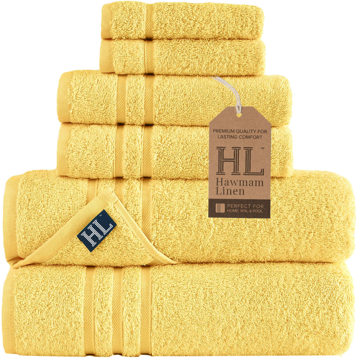 Hawmam Linen White Bath Towels 4 Pack 27 x 54 Inches 100% Turkish Cotton Soft Lightweight and Highly Absorbent Quick Drying Towels, Premium Quality Perfect for Daily Use
