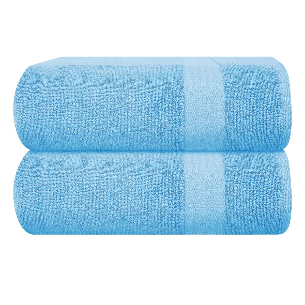 GLAMBURG Ultra Soft 8-Piece Towel Set - 100% Pure Ringspun Cotton, Contains 2 Oversized Bath Towels 27x54, 2 Hand Towels 16x28, 4 Wash Cloths 13x13 - Ideal for Everyday use, Hotel & Spa - Navy Blue