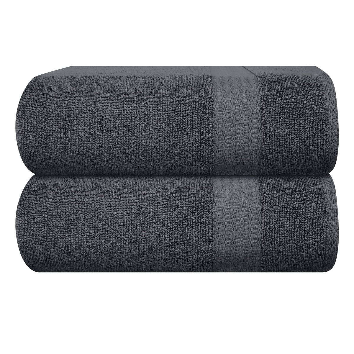 GLAMBURG Ultra Soft 8-Piece Towel Set - 100% Pure Ringspun Cotton, Contains 2 Oversized Bath Towels 27x54, 2 Hand Towels 16x28, 4 Wash Cloths 13x13 - Ideal for Everyday use, Hotel & Spa - Navy Blue