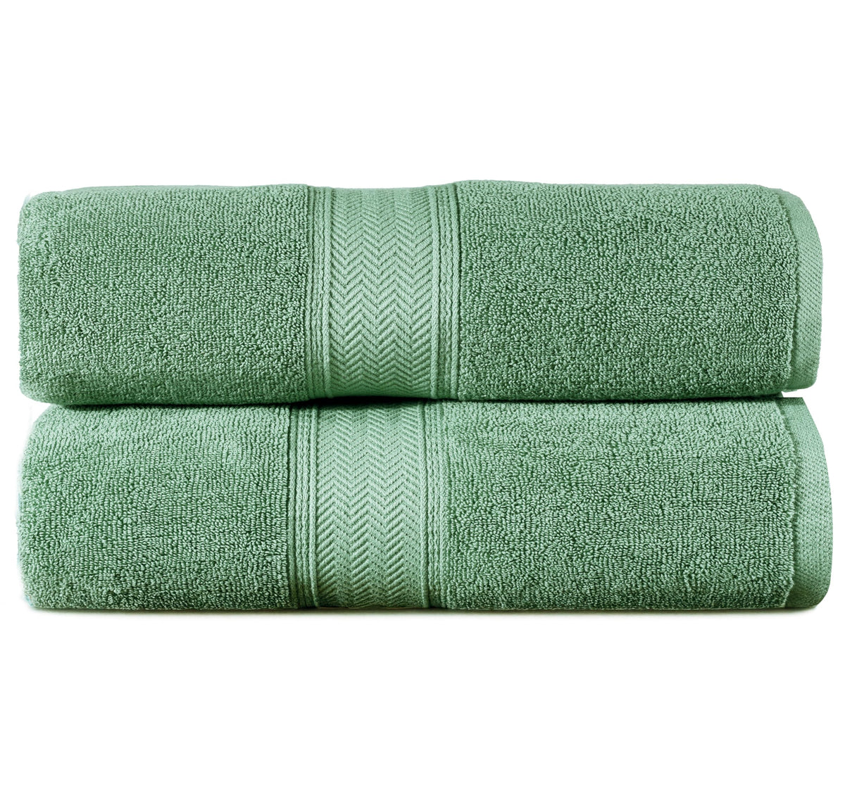 HILLFAIR 900 GSM 100% Cotton Floor Towels - 2 Piece Towels Set - Ocean Blue