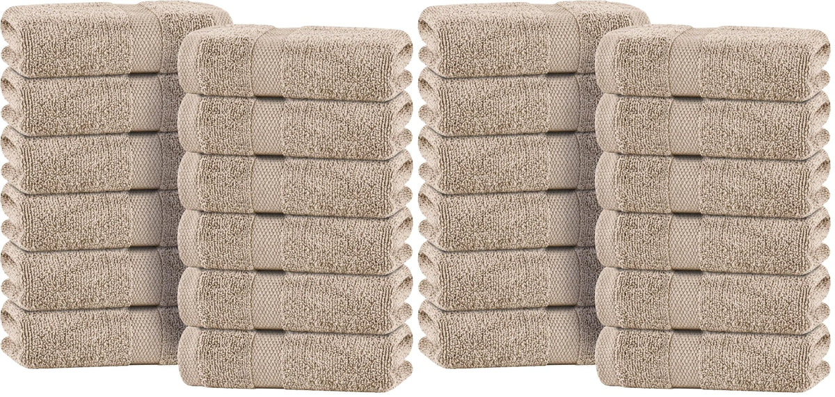 Wealuxe White Bath Towels Set of 4 — 27 x 54 Inch, 100% Ring Spun Cotton 650GSM, Extra Absorbent, Soft White Towels for Bathroom, Shower, Hotel, Spa