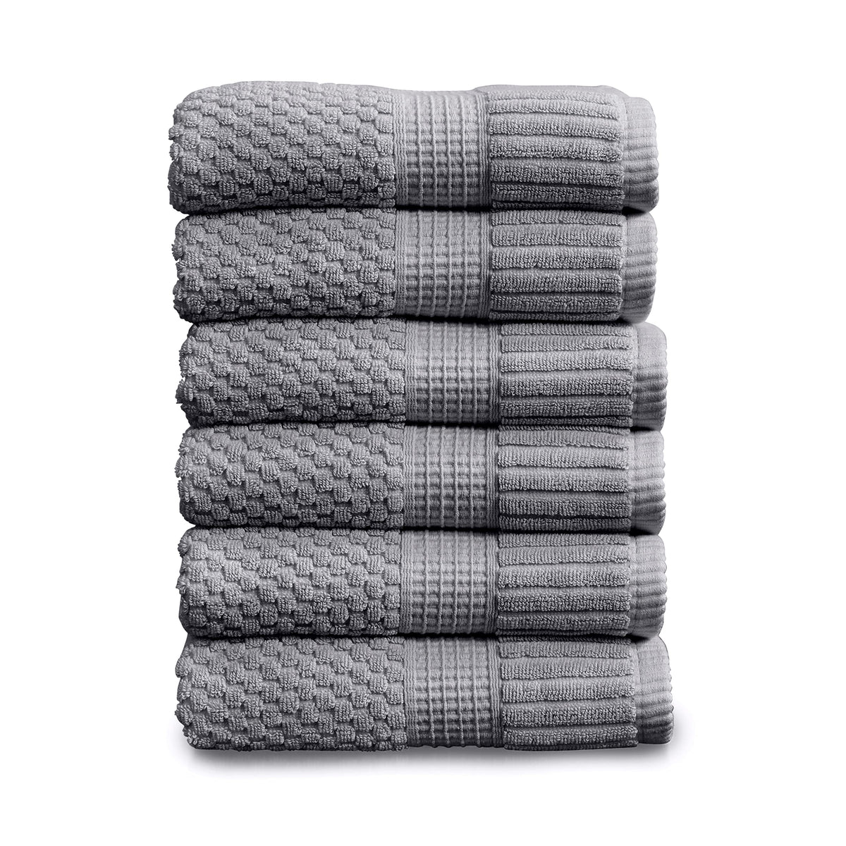 NY Loft 100% Cotton 6-Piece Bath Towel Set | Pink | Oeko-TEX | Quick-Dry
