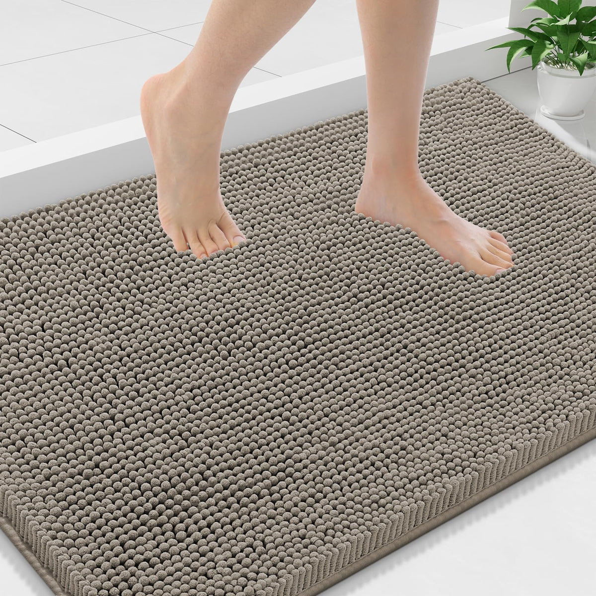 Smiry Bathroom Rugs 30X20, Luxury Chenille Extra Soft Absorbent Bath Mat