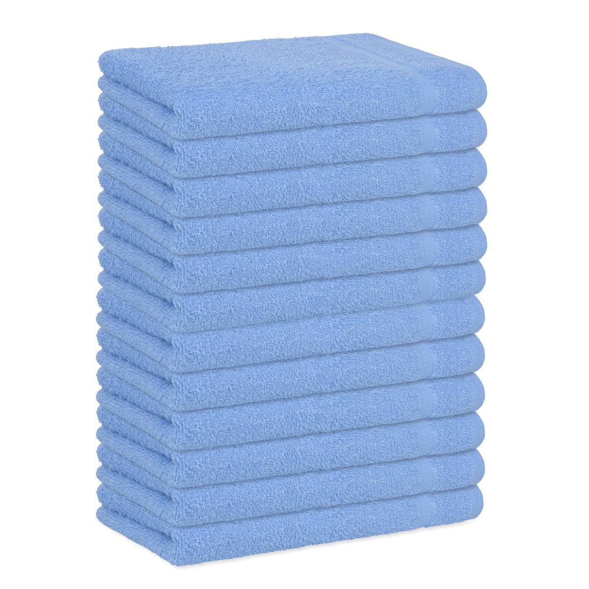 Basic Hand Towels 16x26 Inches – Pack of 12 – White Color – Soft and Absorbent Multipurpose Cotton Towels for Bathroom, Spa, Gym, Salon, Hotel, and Everyday Use