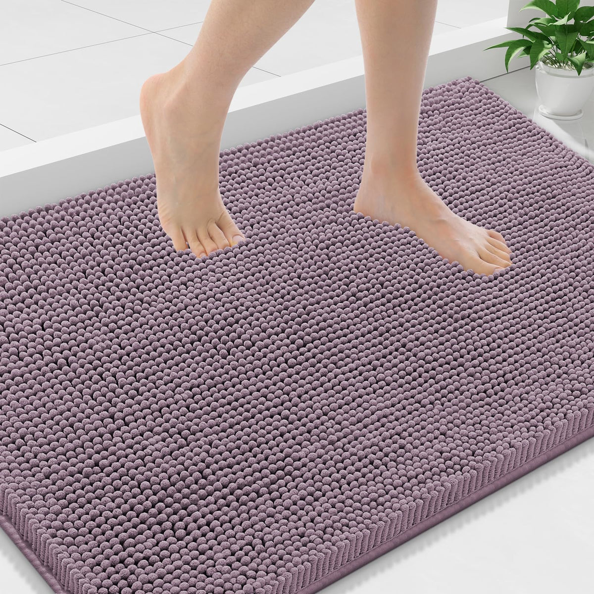 Smiry Bathroom Rugs 30X20, Luxury Chenille Extra Soft Absorbent Bath Mat