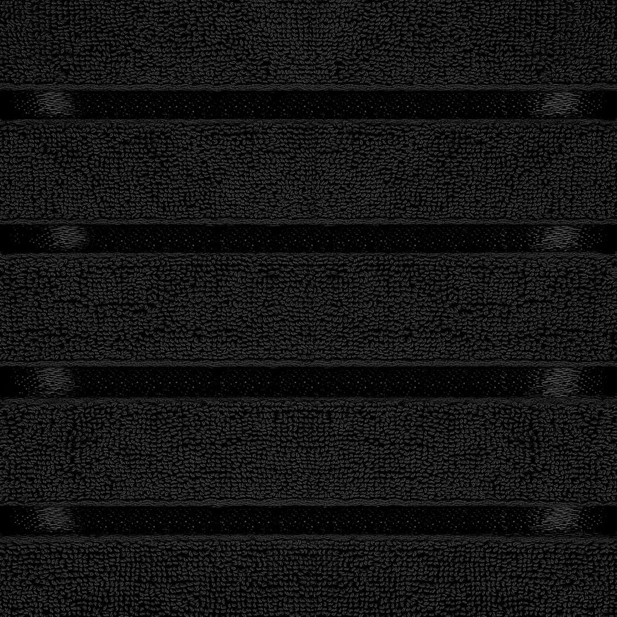 Utopia Towels 8 Piece Luxury Towel Set, 600 GSM, Viscose Stripe, Black