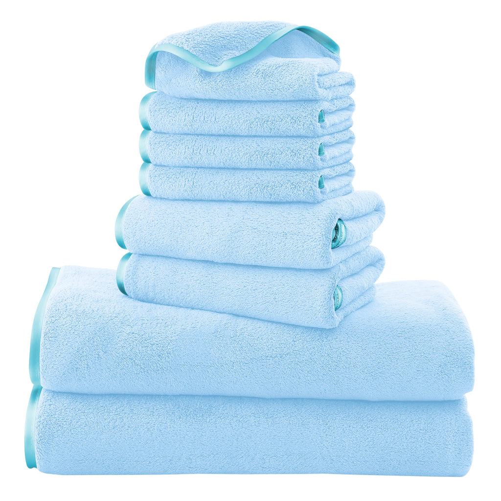Cosy Family Microfiber 4 Pack Bath Towel Set, Lightweight and Quick Drying, Ultra Soft Highly Absorbent Towels for Bathroom, Gym, Hotel, Beach and Spa (White)