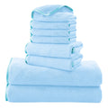Cosy Family Microfiber 4 Pack Bath Towel Set, Lightweight and Quick Drying, Ultra Soft Highly Absorbent Towels for Bathroom, Gym, Hotel, Beach and Spa (White)