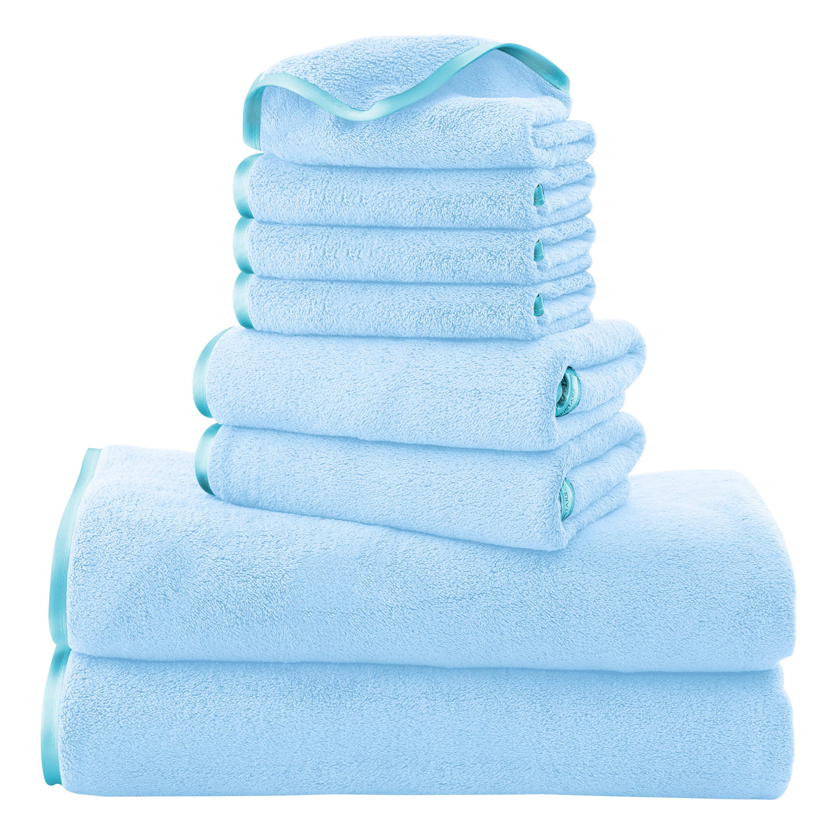 Cosy Family Microfiber 4 Pack Bath Towel Set, Lightweight and Quick Drying, Ultra Soft Highly Absorbent Towels for Bathroom, Gym, Hotel, Beach and Spa (White)