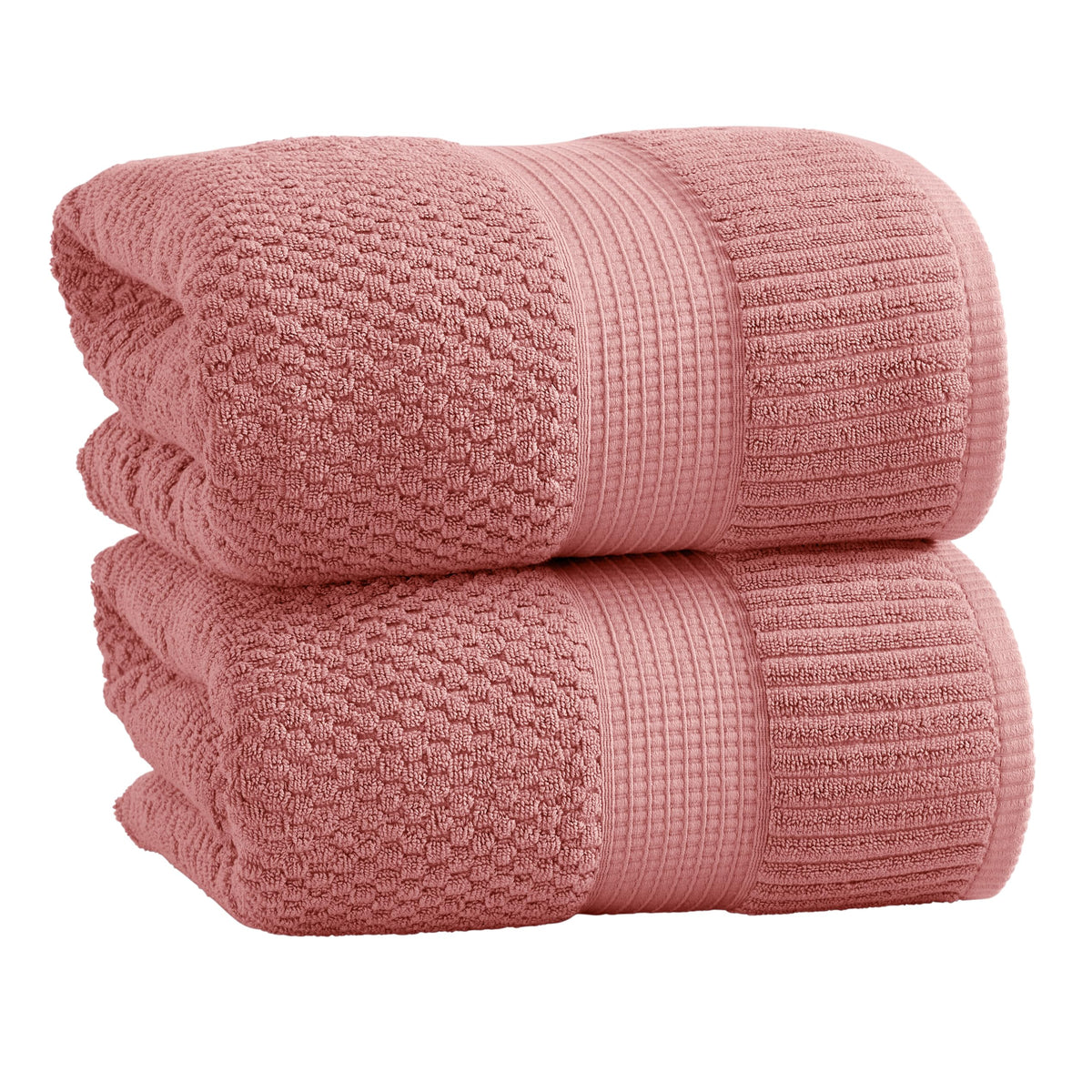 NY Loft 100% Cotton 6-Piece Bath Towel Set | Pink | Oeko-TEX | Quick-Dry