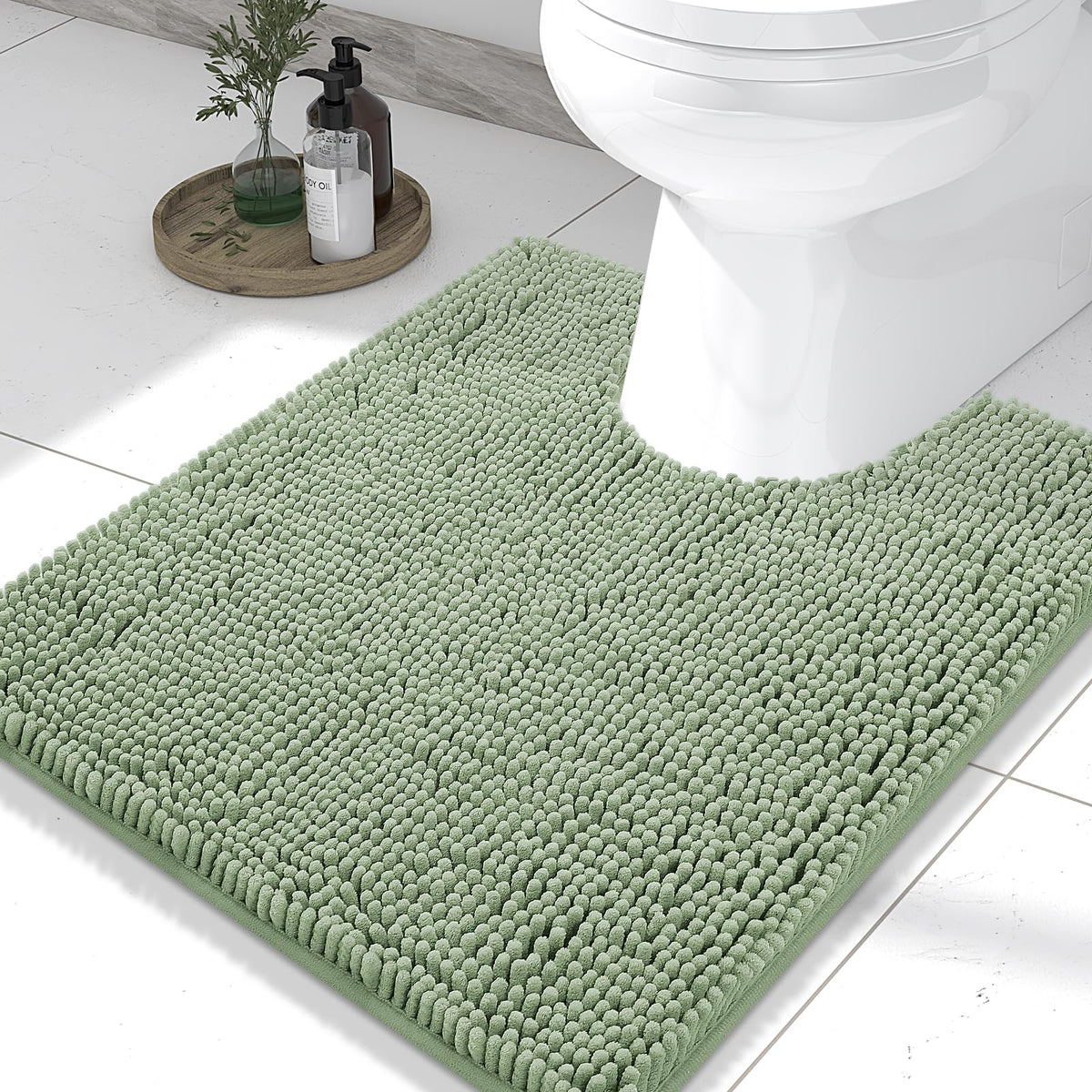 Smiry Bathroom Rugs 30X20, Luxury Chenille Extra Soft Absorbent Bath Mat