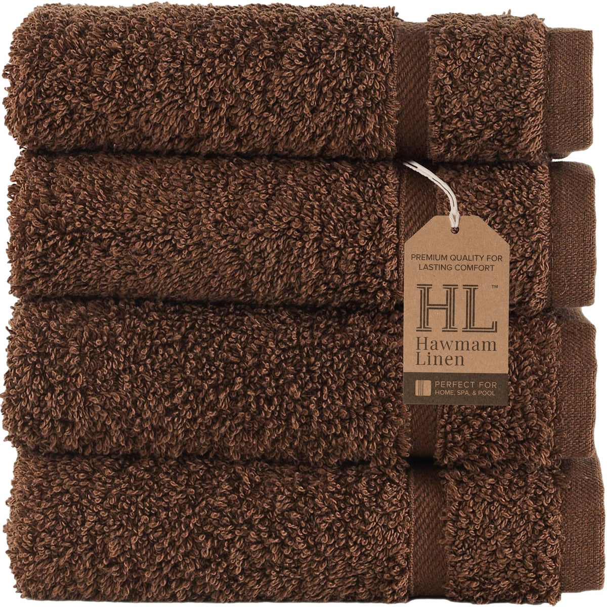 Hawmam Linen White Bath Towels 4 Pack 27 x 54 Inches 100% Turkish Cotton Soft Lightweight and Highly Absorbent Quick Drying Towels, Premium Quality Perfect for Daily Use
