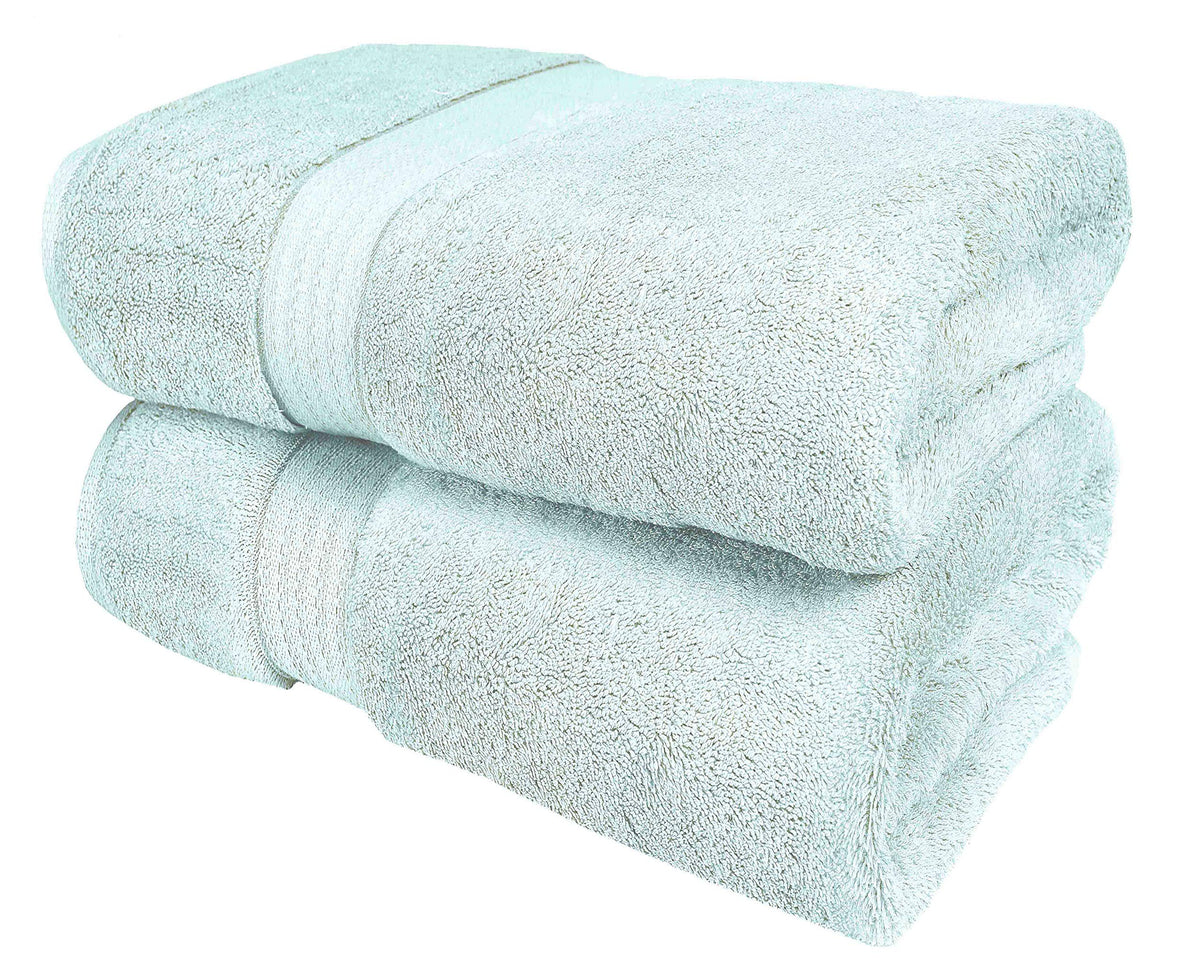 GLAMBURG Ultra Soft 8-Piece Towel Set - 100% Pure Ringspun Cotton, Contains 2 Oversized Bath Towels 27x54, 2 Hand Towels 16x28, 4 Wash Cloths 13x13 - Ideal for Everyday use, Hotel & Spa - Navy Blue