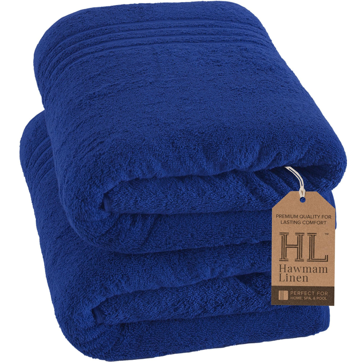 Hawmam Linen White Bath Towels 4 Pack 27 x 54 Inches 100% Turkish Cotton Soft Lightweight and Highly Absorbent Quick Drying Towels, Premium Quality Perfect for Daily Use