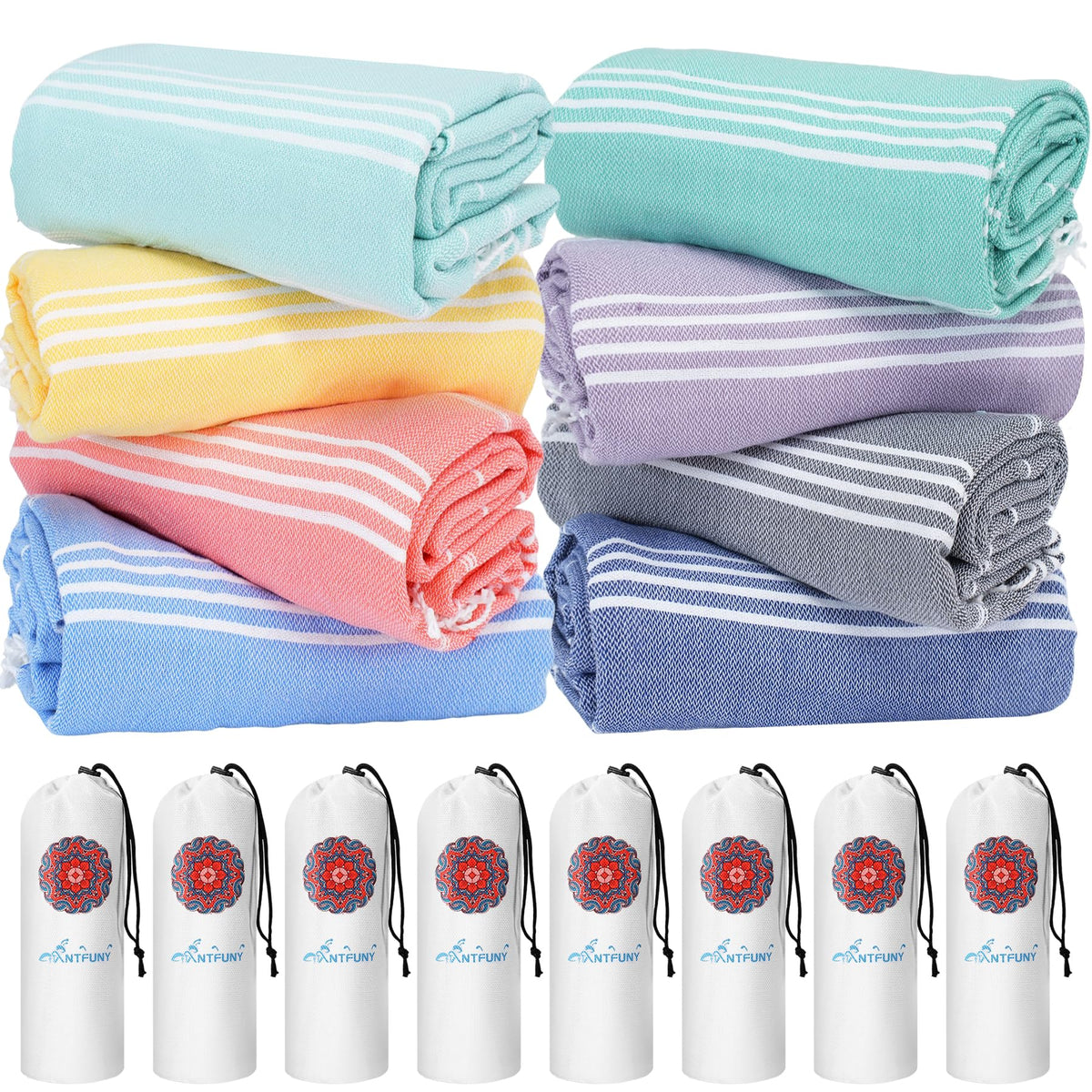 Turkish Beach Towels Vacation Essentials Quick Dry Sand Free Soft Absorbent Adult Oversized Bath Pool Swim Long Towel Lightweight Thin Fast Drying Over The Chair Towel Sand Repellent Anti Yellow