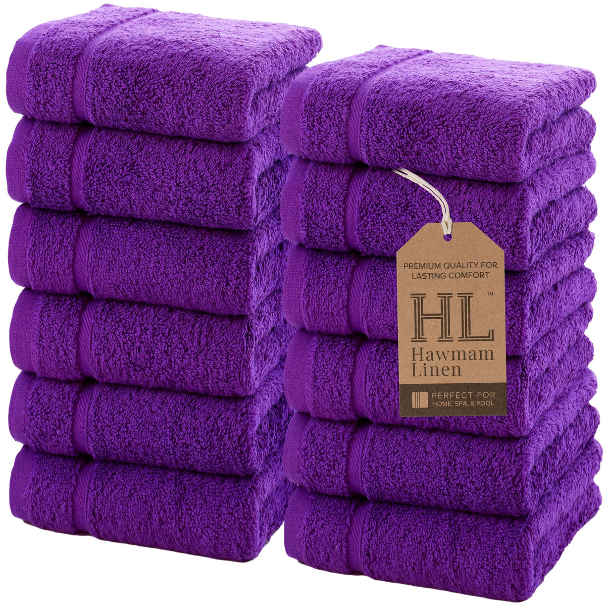 Hawmam Linen White Bath Towels 4 Pack 27 x 54 Inches 100% Turkish Cotton Soft Lightweight and Highly Absorbent Quick Drying Towels, Premium Quality Perfect for Daily Use