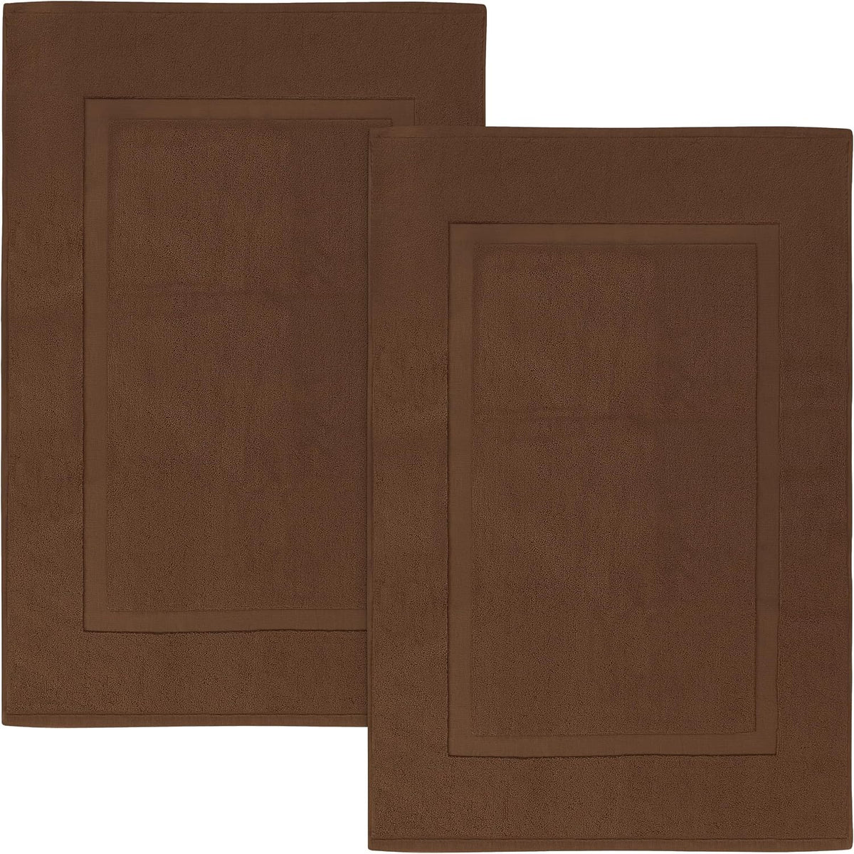 Utopia Towels Cotton Bath Mat, 21x34 in, 2 Pack, Grey