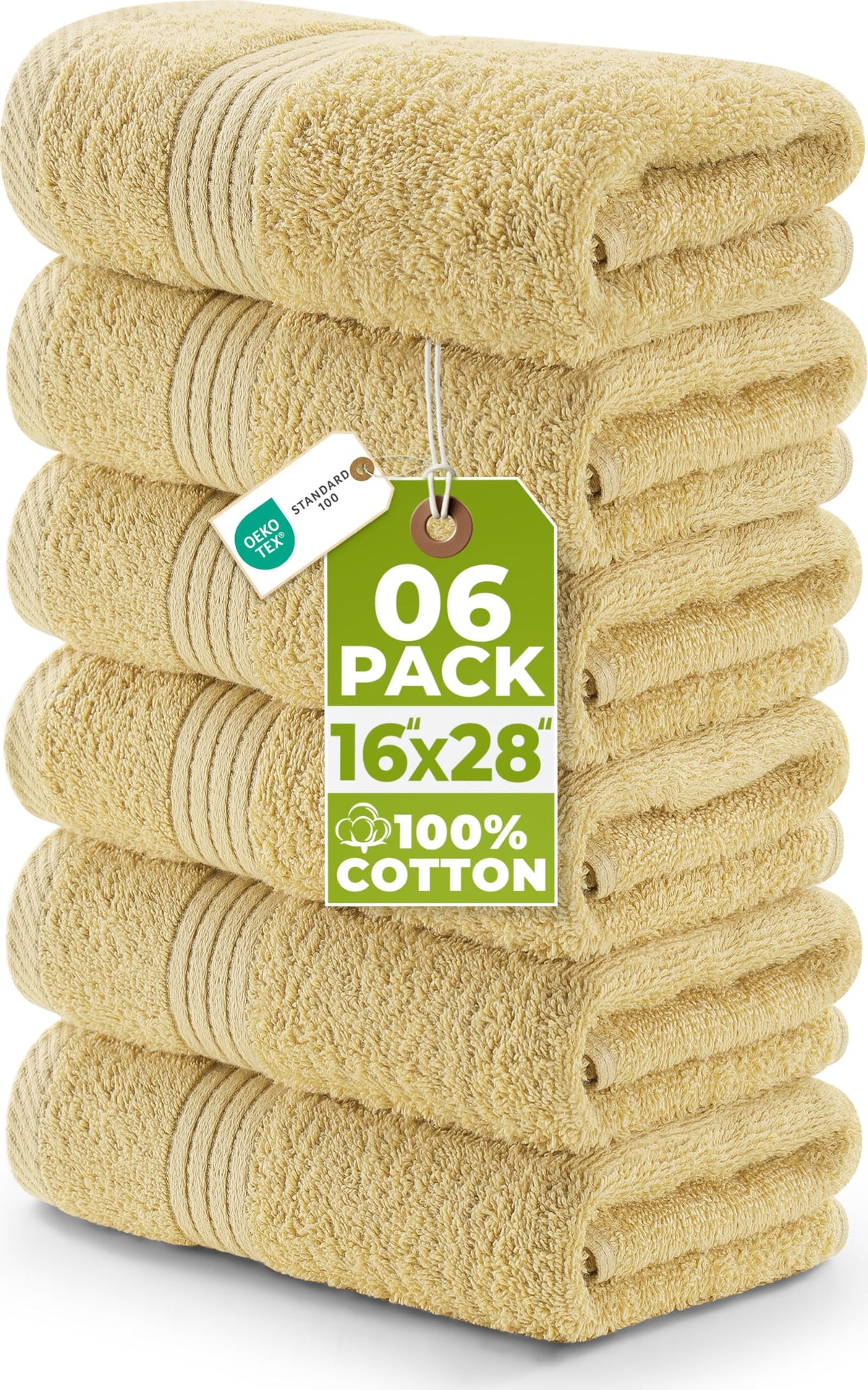 Utopia Towels 6 Piece Hand Towels Set, 16x28 in, 100% Cotton, Navy