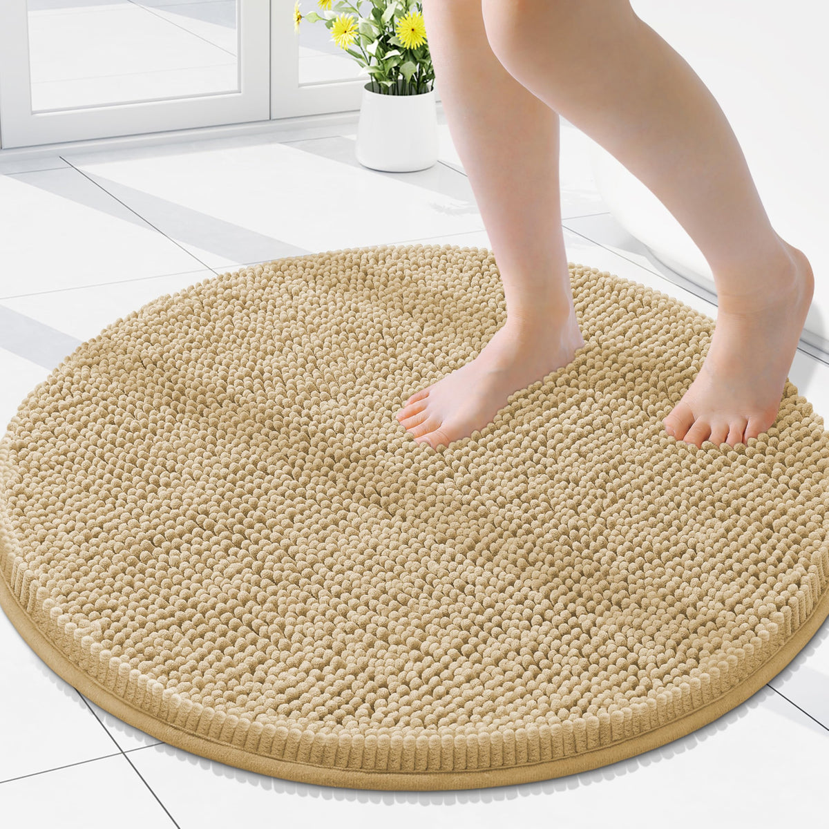 Smiry Bathroom Rugs 30X20, Luxury Chenille Extra Soft Absorbent Bath Mat
