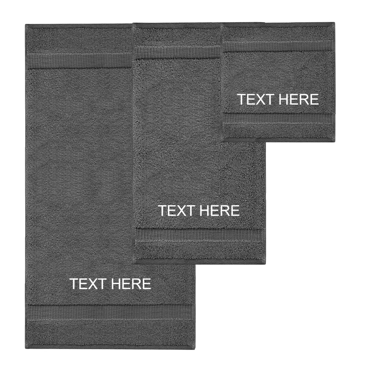 Chakir Turkish Linens 100% Cotton 4-Pack Bath Towels 27x54, Gray