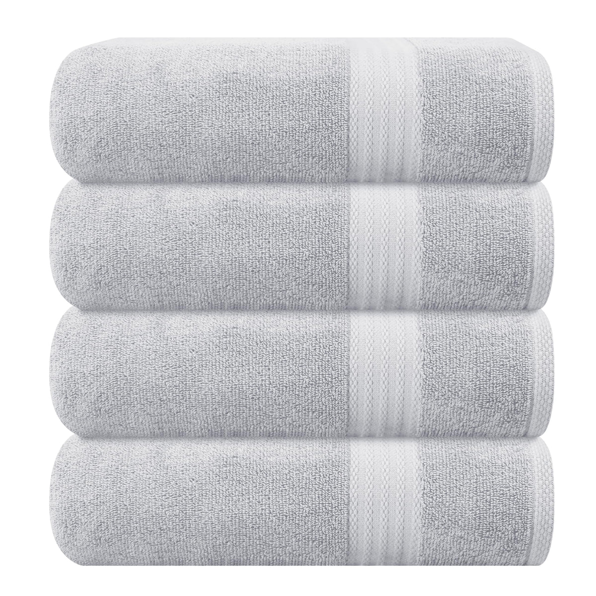 GLAMBURG Ultra Soft 8-Piece Towel Set - 100% Pure Ringspun Cotton, Contains 2 Oversized Bath Towels 27x54, 2 Hand Towels 16x28, 4 Wash Cloths 13x13 - Ideal for Everyday use, Hotel & Spa - Navy Blue