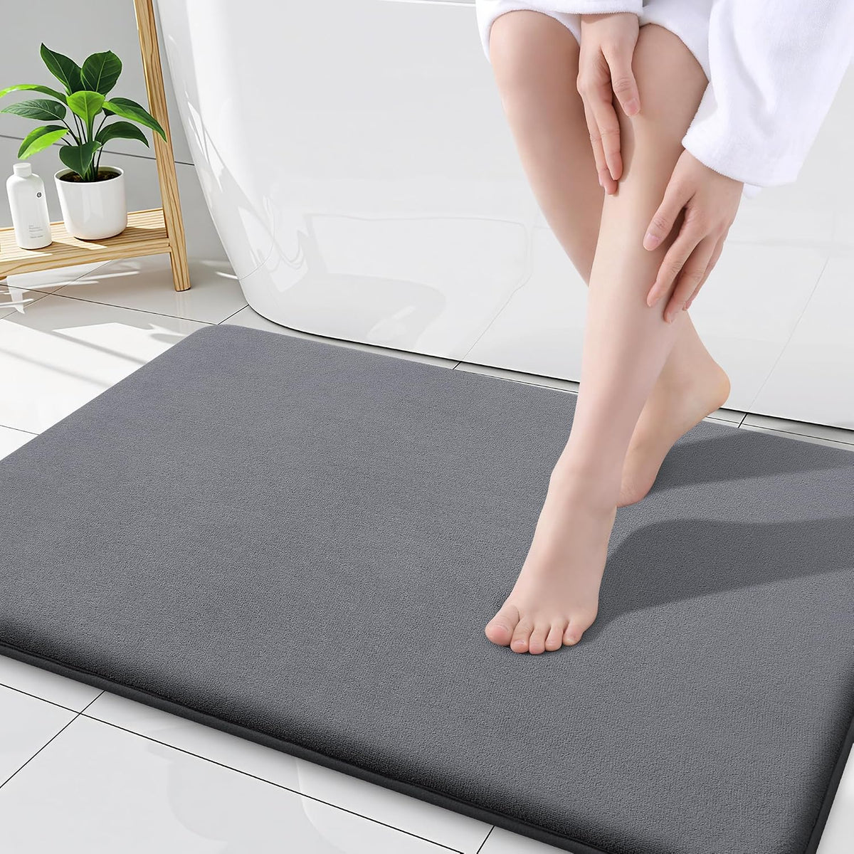 Smiry Memory Foam Bath Mat 30x20, Extra Soft and Absorbent Bathroom Rugs
