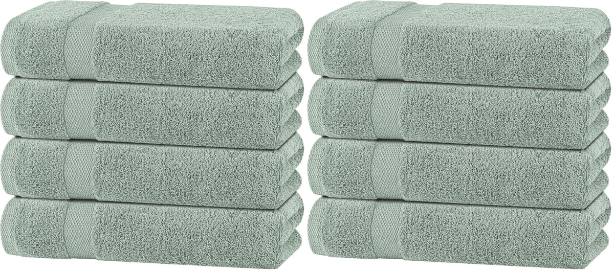 Wealuxe White Bath Towels Set of 4 — 27 x 54 Inch, 100% Ring Spun Cotton 650GSM, Extra Absorbent, Soft White Towels for Bathroom, Shower, Hotel, Spa