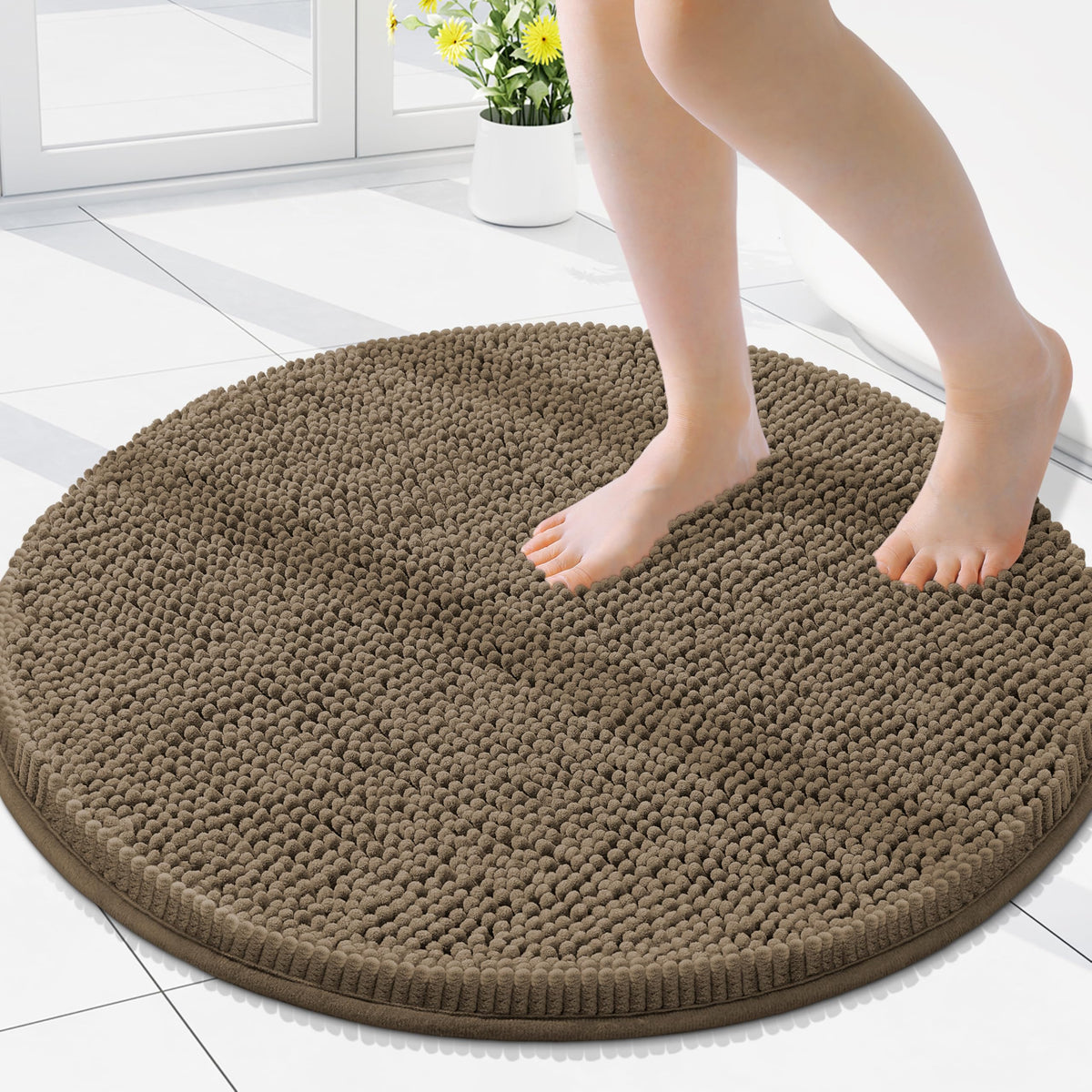 Smiry Bathroom Rugs 30X20, Luxury Chenille Extra Soft Absorbent Bath Mat
