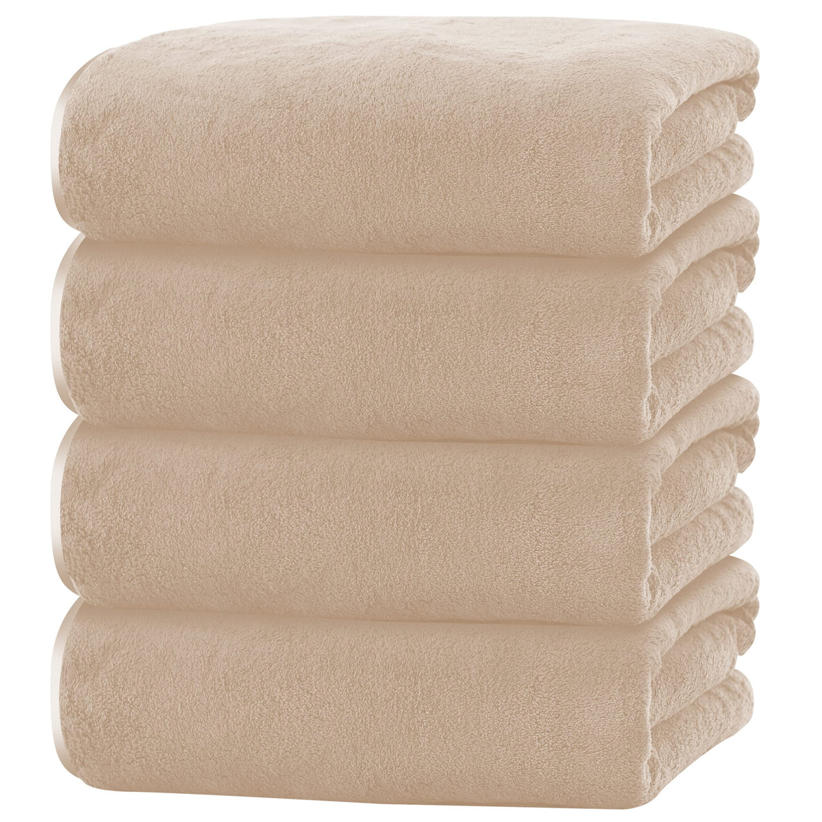 Cosy Family Microfiber 4 Pack Bath Towel Set, Lightweight and Quick Drying, Ultra Soft Highly Absorbent Towels for Bathroom, Gym, Hotel, Beach and Spa (White)