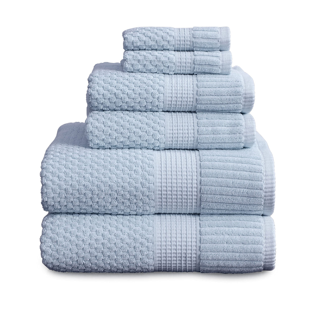 NY Loft 100% Cotton 6-Piece Bath Towel Set | Pink | Oeko-TEX | Quick-Dry