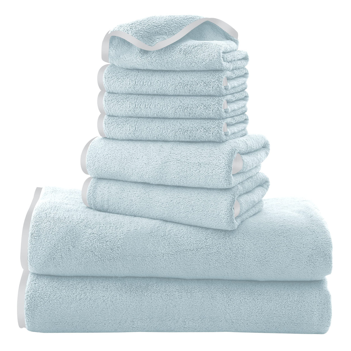 Cosy Family Microfiber 4 Pack Bath Towel Set, Lightweight and Quick Drying, Ultra Soft Highly Absorbent Towels for Bathroom, Gym, Hotel, Beach and Spa (White)